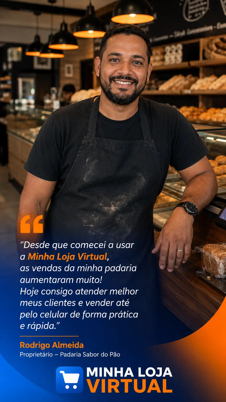 Depoimento de Rodrigo Almeida — Padaria Sabor do Pão