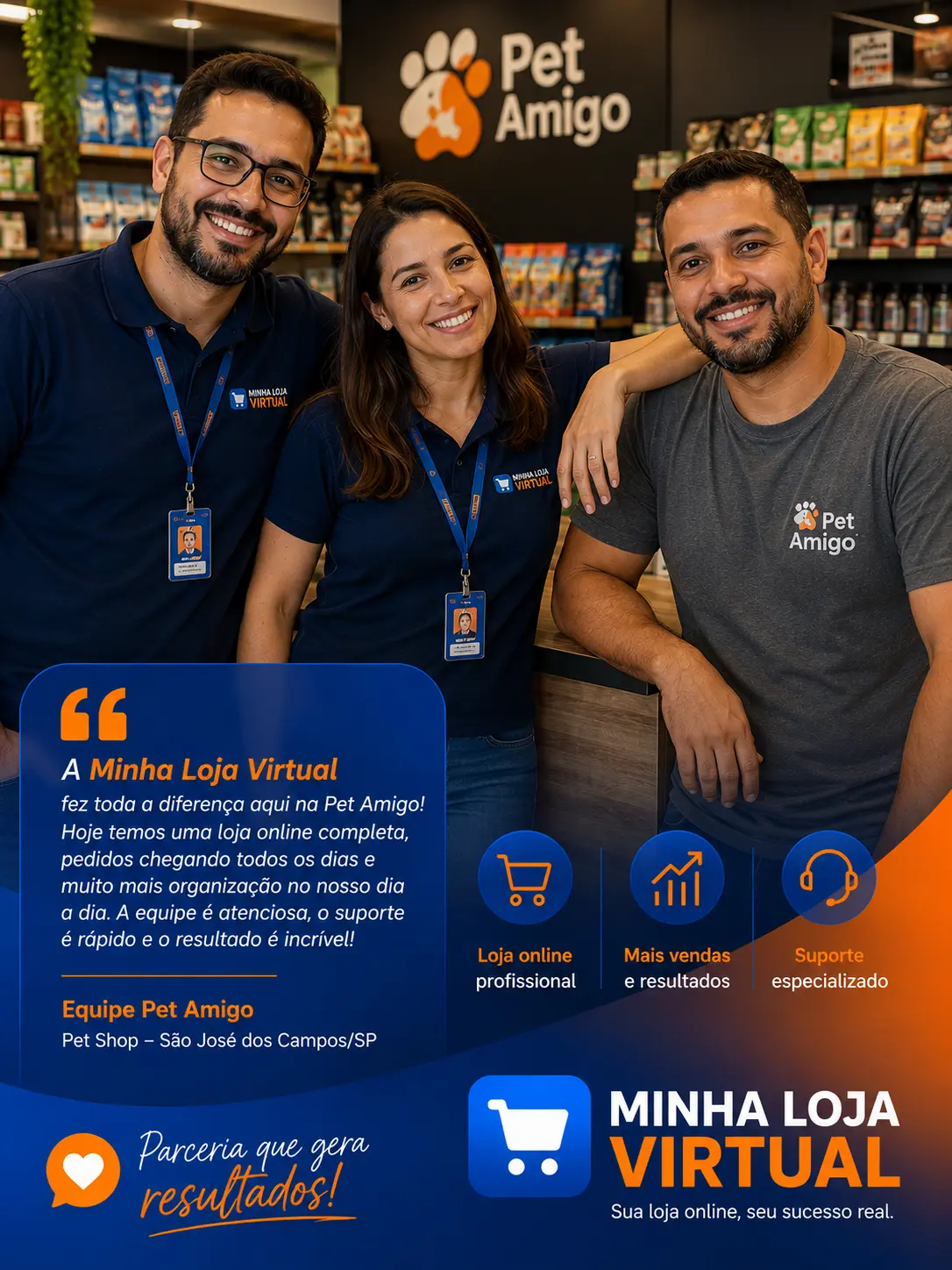 Depoimento de Equipe Pet Amigo — Pet Shop · São José dos Campos, SP